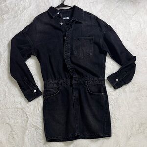 Zara Black Denim Mini Dress